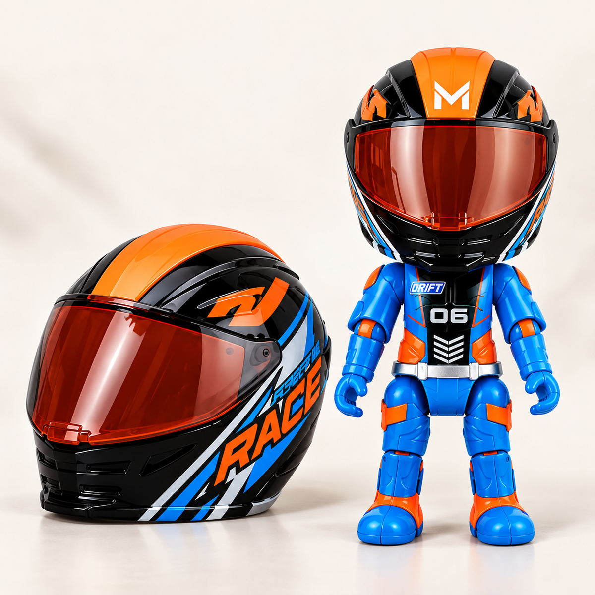 Mini casco transformable