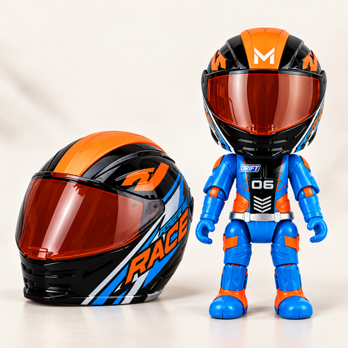 Mini casco transformable