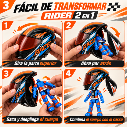 Mini casco transformable